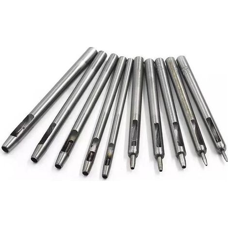 Leather Hole Punch, Hollow Leather Punch, Round Steel Hollow Punch Set, Leather Hole Punching Tools (1/5)