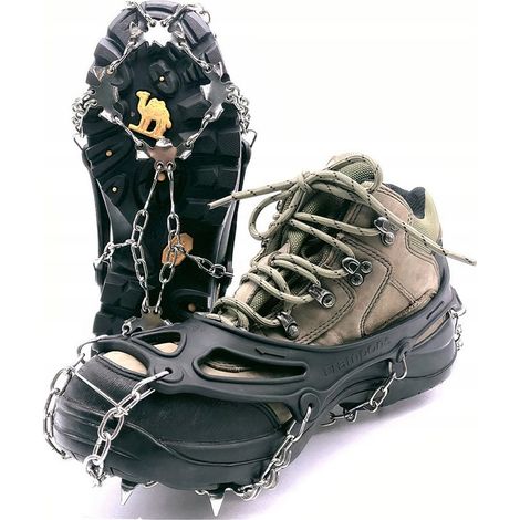 Rutschfeste Spikes für Schuhe der Größen 38-42, 19 Spikes für Schnee und Eis (1/5)