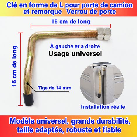 Crochet de ridelle et poignée de verrouillage porte arrière gauche 14 épais + 14 pour camion et remorque 14 réf 4593 14 × 15 × 14 cm 300 g – Livraison gratuite