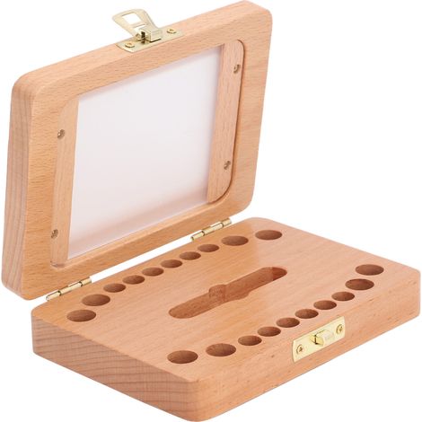 Boîte en bois pour ranger les dents de lait – une boîte pour conserver les premières dents de lait, un récipient pour ranger les cheveux de bébé, une boîte pour conserver les souvenirs d'enfance des g (1/5)