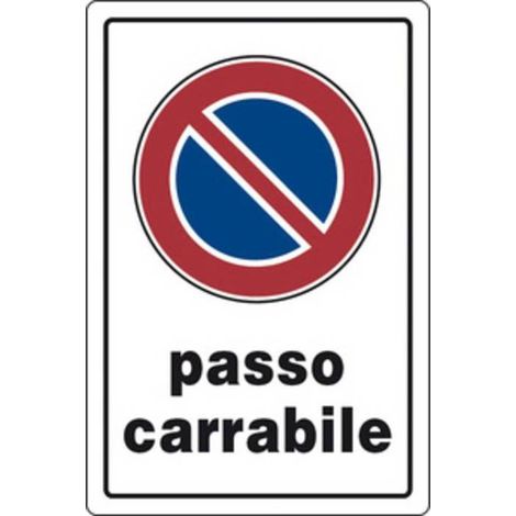 10 x TARGA SEGNALETICA PASSO CARRABILE