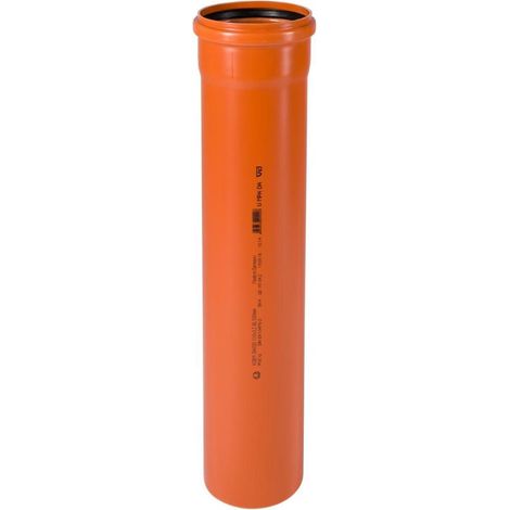 Ostendorf KG-Rohr mit Steckmuffe und Gummidichtring DN 110 Länge 500 mm 220000