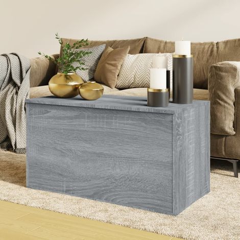 Coffre de rangement Armoire de rangement Boîte de rangement Sonoma gris 84x42x46 cm Bois d'ingénierie MCYMH751588 (1/5)