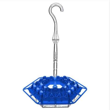 Mangeoire pour colibris Mangeoire hexagonale suspendue pour petits oiseaux Plateau d'alimentation pour oiseaux - Violet (1/5)