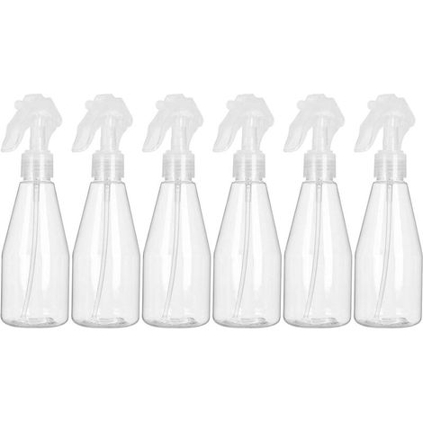 Flacon Spray Vide 200ml, Lot de 6 Vaporisateur Vide en plastique, Bouteille Pulverisateur Vide pour Désinfectant, Jardinage, Nettoyage