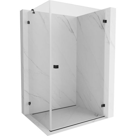 Mexen Lunar-B Duschkabine schwenkbar rechts 85 x 80 cm, transparent, schwarz - 832-085-080-70-00-P (1/5)