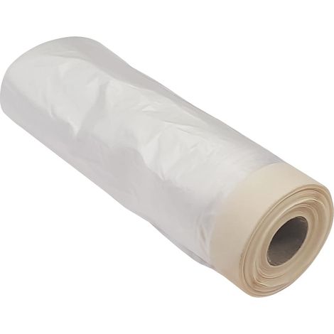 Rouleau en plastique avec ruban adhésif, 35 cm x 20 m, résistant à 80 °, pour la peinture, la décoration, la couverture, le traitement de la couronne, adapté à l'automobile (1/2)