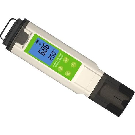 Medidor de calidad del agua de 7", medidor digital de pH, salinidad y ORP, portátil para acuarios, piscinas y agua salada.