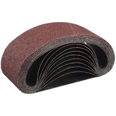 Bande Abrasive 75x 533 mm,10PCS 40 grain Ensemble de Bandes Abrasives (1/4)