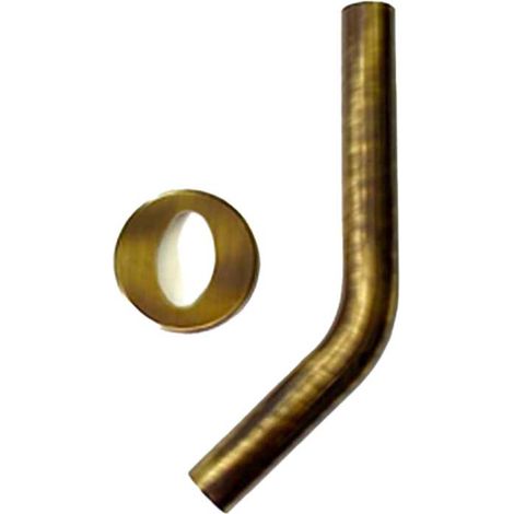 CANOTTO A 45° PER CASSETTA ALTA WC BRONZATO Ø30 mm + Rosone