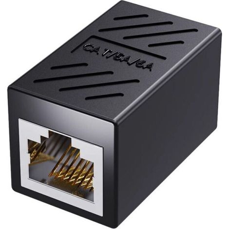 Coupleur RJ45, coupleur Ethernet en ligne pour Cat8/Cat7/Cat6/Cat5e, adaptateur d'extension Ethernet 1000 Mbit/s, connecteur LAN pour routeur, modem, commutateur, extension réseau, femelle vers femell (1/3)
