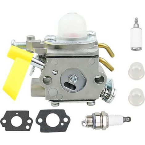 Kit de carburateur 5 pièces comprenant joint et bougie, compatible avec les carburateurs 30 cm3 RY09050 ZAMA C1U-H60 309368001, accessoires pour tondeuses à gazon (1/5)