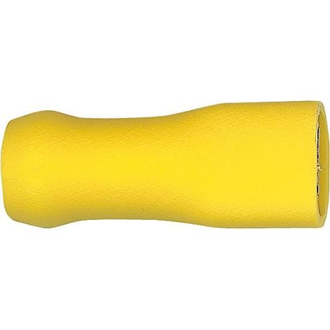 Manchon connecteur plat semi-isole 5,5 mm², 6,3 x 0,8 mm couleur jaune, emballage : 100 pcs