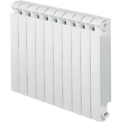 Radiateur fonte aluminium 1620W – 10 éléments – Compatible chauffage central – Surface jusqu'à 25 m² – Design moderne blanc – Global