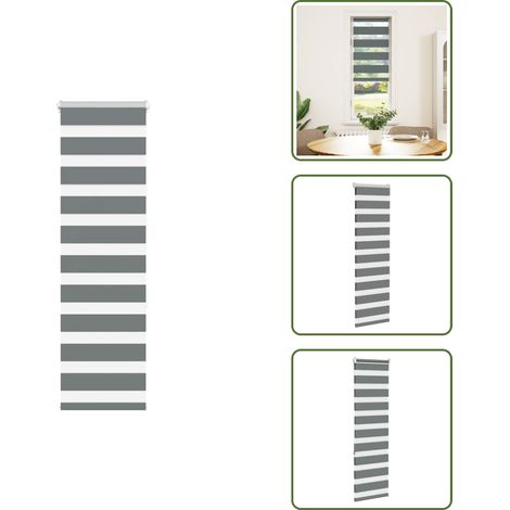 vidaXL Zebrarollo Dunkelgrau 50x150 cm Stoffbreite 45,9 cm Polyester (1/5)