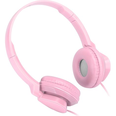 Kabelgebundener Stereo-Over-Ear-Kopfhörer mit integriertem Mikrofon und FM-Radio für Spiele und Musik (rosa) (1/5)