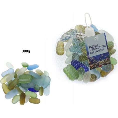 Trade Shop - Pietre Sassi Decorativi Acquario Colorati 300gr Decorazione Piante Giardino 70279 -