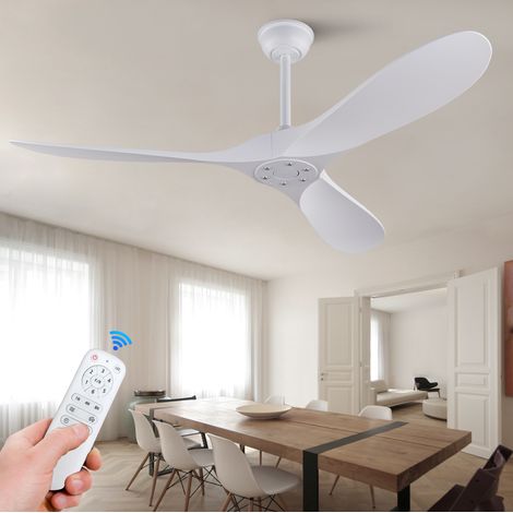 Deckenventilator 60 Zoll ohne Licht, 3 ABS-Flügel, reversibler DC-Motor, weiß HAVRYA (1/5)