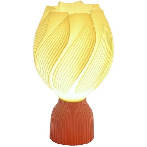 Lampe imprimée en 3D en forme de pétales, en plastique, économe en énergie, blanche (1/5)