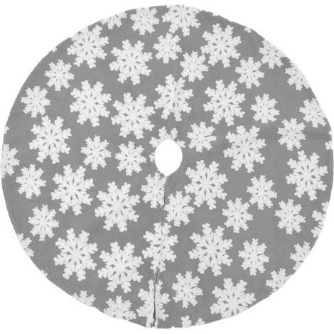 Jupe d'arbre de Noël, Motifs de Flocons de Neige Mignons réutilisés Belles décorations de fête de Noël de Sapin de Noël Pratiques(78CM) (1/5)