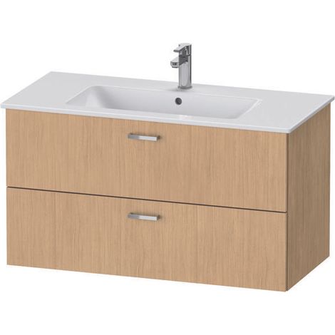 Duravit XBase meuble sous-lavabo mural L:100 cm avec 2 tiroirs, (1/3)