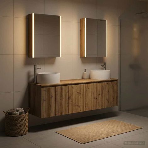 vidaXL Bathroom Cabinet Set 5 pcs Artisan Oak Engineered Wood (1/5)