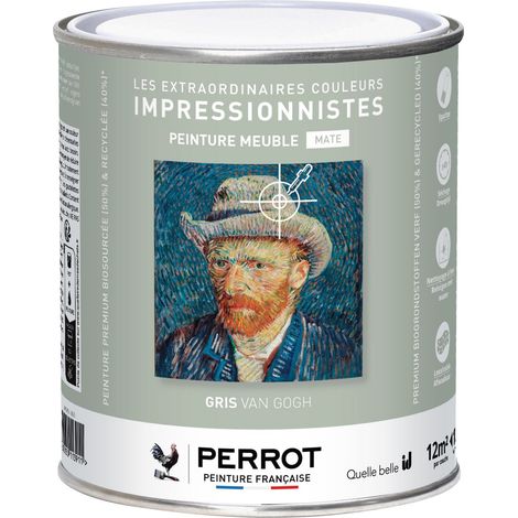 PEINTURE MATE POUR MEUBLE GRIS VAN GOGH 1L  - PERROT