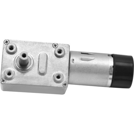 Moteur à engrenage à vis sans fin CC 15 mm, dispositif d'entraînement de réduction de vitesse à double arbre avec encodeur JGY‑ 370DC12V 6 tr/min (1/5)