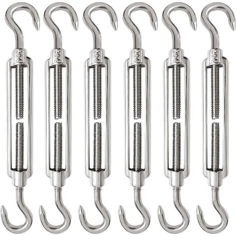 Tendeur de câble M6 - Tendeur en acier inoxydable 304 - Crochet et tendeur réglables - Pour la tension des câbles (1/5)