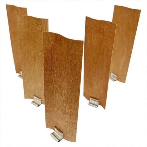 20 Stück Holzdochte für die Kerzenherstellung, 4 cm breit x 12 cm hoch, rauchfrei. (1/5)