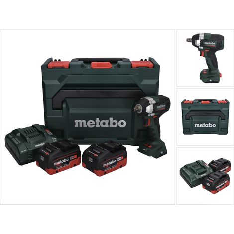 Metabo SSW 18 LT 300 BL avvitatore a impulsi a batteria 18 V 300 Nm brushless + 2x batteria ricaricabile 8,0 Ah + caricatore + metaBOX