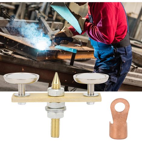 Pince de masse de fixation pour machine-outil à tête magnétique de soudage avec queue en laiton pour la maintenance mécanique (1/5)