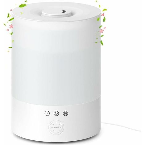Humidificateur d'atomisation à ultrasons silencieux de 2,5 L avec 7 lumières LED pour chambre à coucher (1/5)