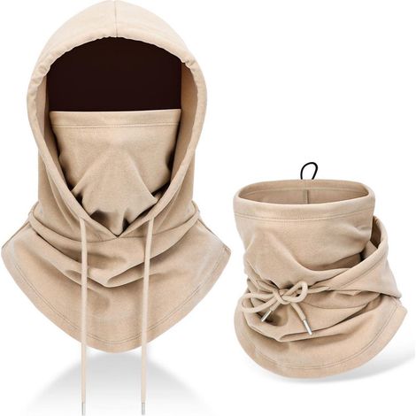 Cagoule polaire hiver homme femme, masque ski chaud et coupe-vent, tour de cou ajustable (1/5)