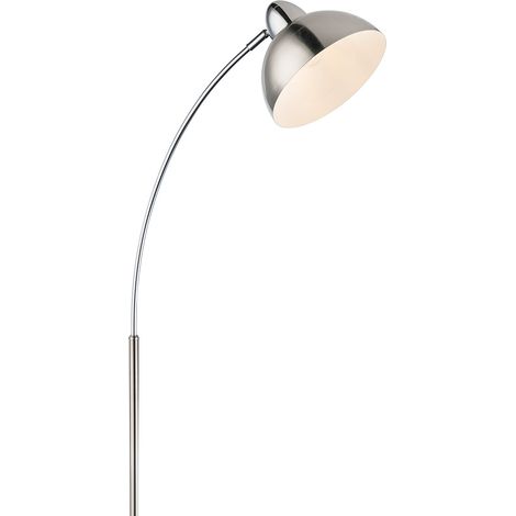 Globo - lampadaire - Anita - nickel - métal - lampe arquée - E27 (1/3)