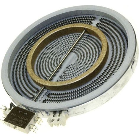 Foyer radiant 230mm double zone (1051213034, 00356260) Plaque de cuisson SIEMENS, BOSCH, NEFF, GAGGENAU