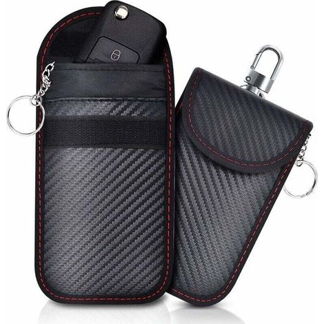 2er-Set Mini-tragbare Anti-Schlüssel-Autoschlüsselhülle, Auto-Anti-Schlüssel-Tasche, Blockierungshülle für schlüssellosen Autoschlüssel, Diebstahlschutz, Anti-Piraterie der Fahrzeug-Fernbedienung
