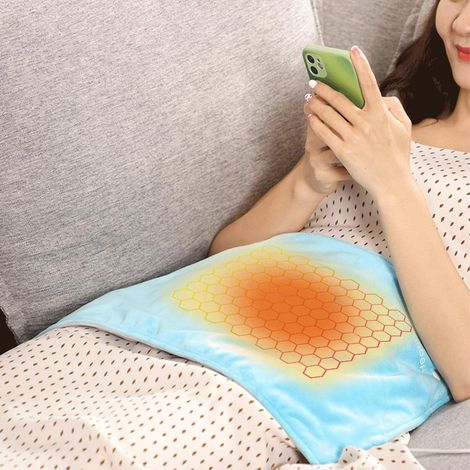 Tapis chauffant USB en graphène - Bleu, coussin chauffant à température constante, couverture électrique, haute qualité, économique, cadeau idéal pour un hiver douillet, chaud et confortable (1/5)