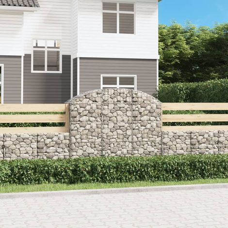 Gabion à arc élevé 150x50x120/140 cm Fer galvanisé