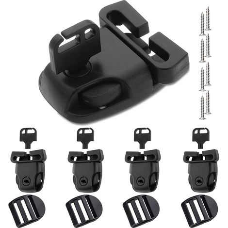 Clips de Protection pour Spa, 4 PCS Clips de Rechange pour Housse de Spa avec Clés et Boucle Coulissante, Accessoires de Matériel, pour Spa Loquets de Remplacement Clip (1/5)