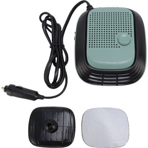 Riscaldatore portatile per auto, sbrinatore, riscaldamento rapido, si collega all'accendisigari per una guida invernale sicura, verde-Crezuo
