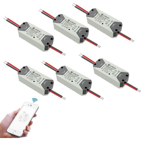 WiFi Smart Switch Universal Smart Home DIY Wireless Relay Module Remote Control Timer Voice Control with Android iOS 6pcs (1/5)