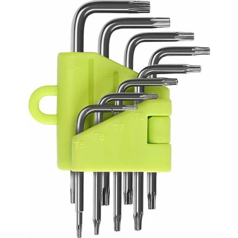 Offset Torx Wrenches, 8 Piece Torx Allen Wrench Kit, Star Screwdriver T5 T6 T7 T8 T9 T10 T15 T20, Wrench Sets Hand Tools Torx Hex Wrenches