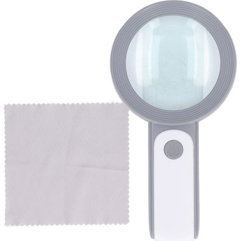 Loupe portative ultra légère 30X imagerie HD lentille optique de grossissement avec lampe LED pour lecture gris et blanc (1/5)