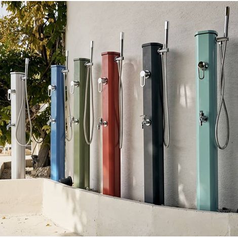 Formidra – Douche solaire 20L en aluminium – Installation facile – Capacité 20L – Chauffage solaire jusqu'à 60°C – Rince pieds inclus