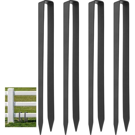 Piquets de Jardin, 30 cm Piquet Ancrage, Sardines Camping, Forme U Sardines de Fixation, Piquet Bordure Jardin (1/5)