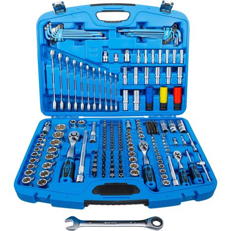 BGS set di chiavi a bussola profilo onda, attacco 6,3 mm (1/4") / 10 mm (3/8") / 12,5 mm (1/2"), 218 pezzi - 8820 (1/5)