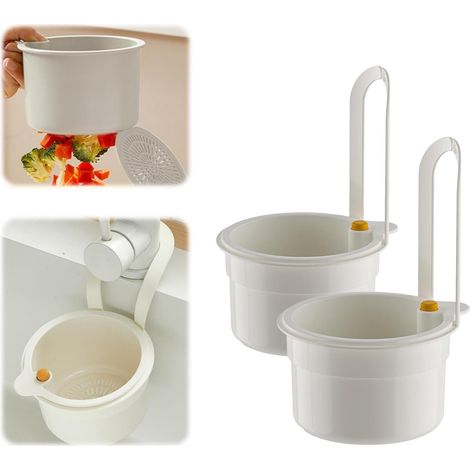 1 Passoire Evier, Suspension Robinet, Filtre Alimentaire, Plastique Amovible, Cuisine Lavage