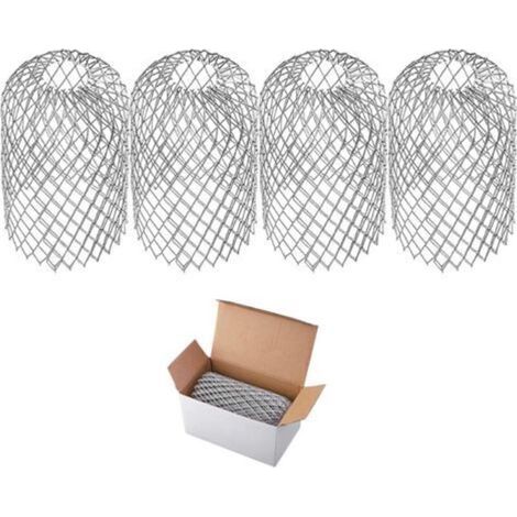 Set mit 4 Dachrinnenzubehörteilen, Metall-Dachrinnenschutzfilter, Set mit ausziehbaren Zubehörteilen für Fallrohrsiebe (1/5)