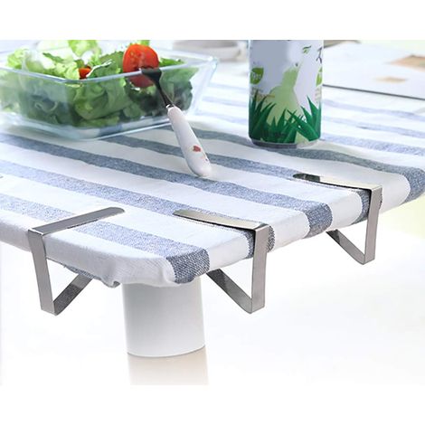 Balinco Tischdeckenklammern Edelstahl 4er Set Balinco Tischdeckenklammern 4er Set – Edelstahl, Rostfrei, Passend Für Plattenstärke 3-5,5 Cm, Für Innen & Außen, Sicherer Halt